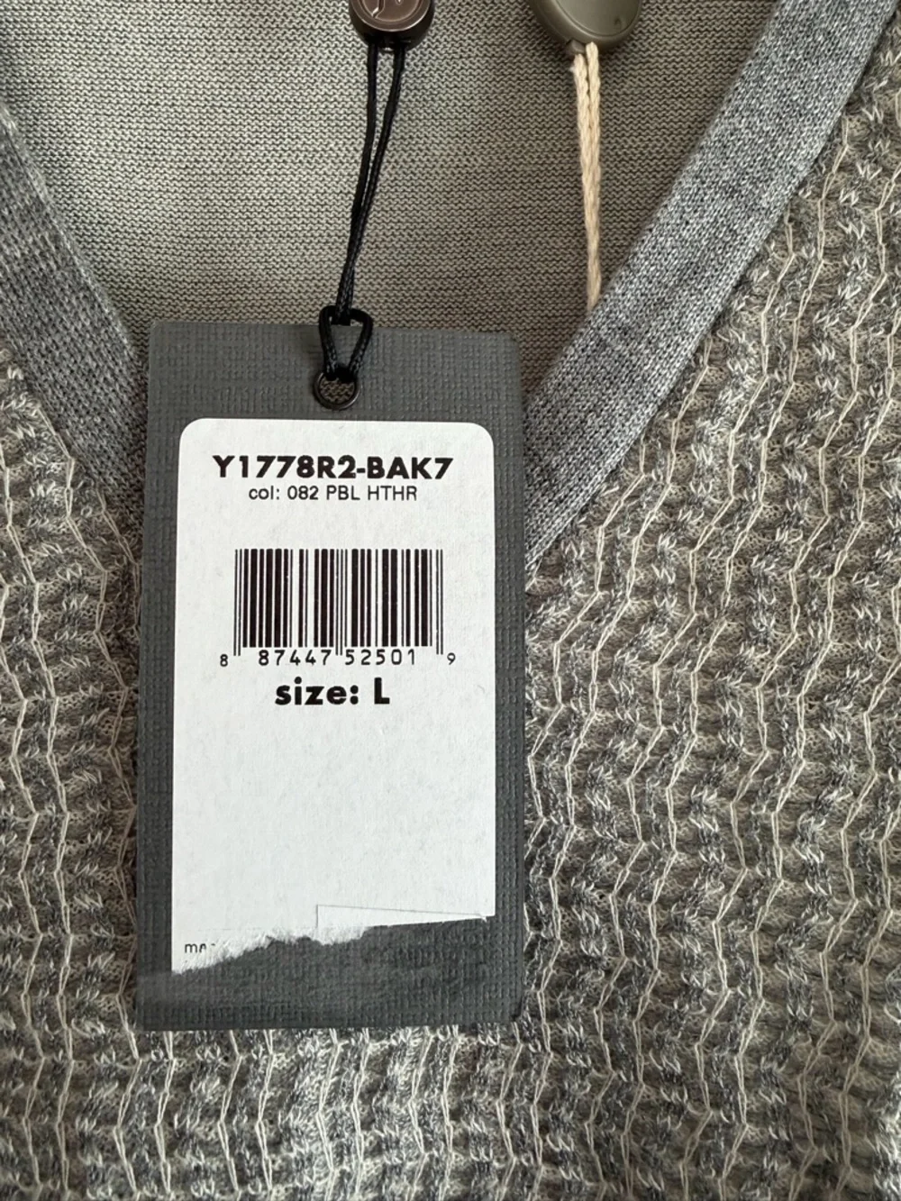John Varvatos NWT Men's V-Neck Sweater Gray Silk Cotton Blend Lightweight Size L